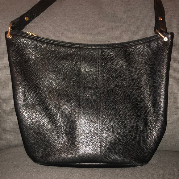 Vintage Fendi Black Leather Shoulder Bag - Picture 9 of 11